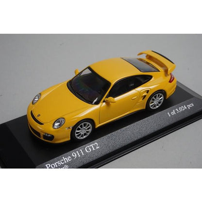 1:43 MINICHAMPS 400066300 Porsche 911 GT2 2007 Yellow model car
