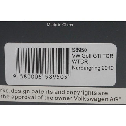 1:43 Spark S8950 VW Golf GTi TCR WTCR Nurburgring 2019 #12 R.Huff model car