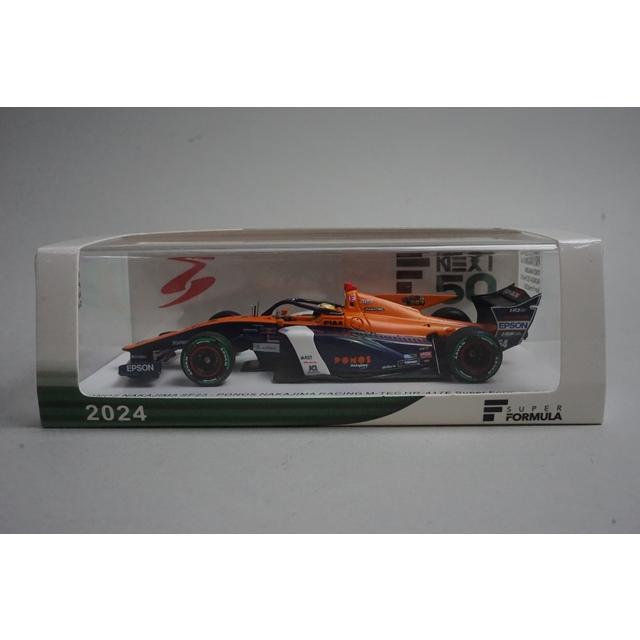 1:43 Spark SFJ042 PONOS NAKAJIMA SF23 Racing M-TEC HR417E Super Formula 2024 #64 model car