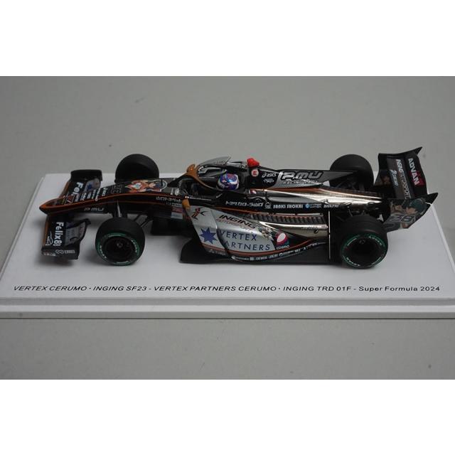 1:43 Spark SFJ037 VERTEX Celmo Inging SF23 TRD 01F Super Formula 2024 #38 model car