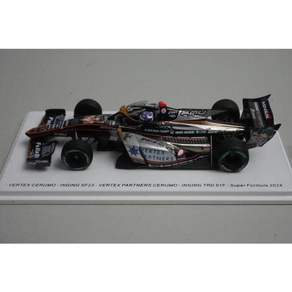 1:43 Spark SFJ037 VERTEX Celmo Inging SF23 TRD 01F Super Formula 2024 #38 model car