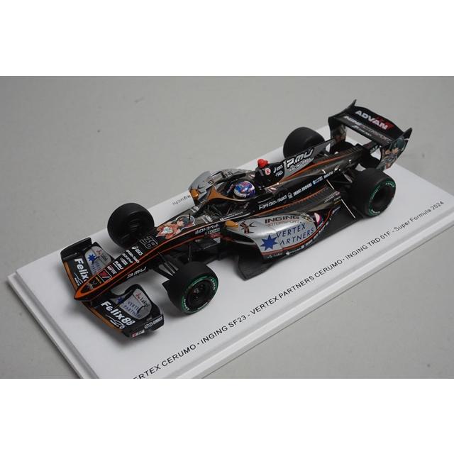 1:43 Spark SFJ037 VERTEX Celmo Inging SF23 TRD 01F Super Formula 2024 #38 model car