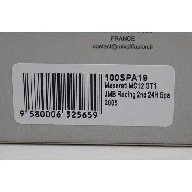 1:43 Spark 100SPA19 Maserati MC12 GT1 JMB Racing 24H Spa 2nd 2005 #15 model car