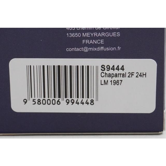 1:43 Spark S9444 Chaparral 2F Le Mans 24H 1967 #7 P.Hill M.Spence model car