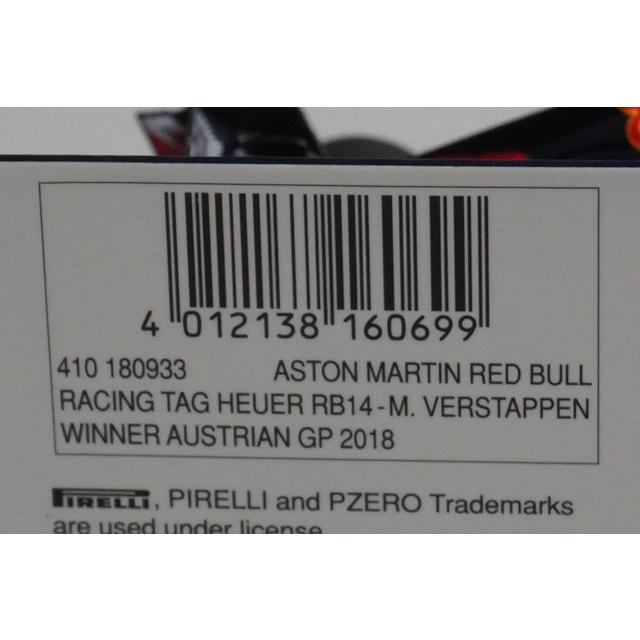 1:43 MINICHAMPS 410180933 Aston Martin Red Bull Racing TAG Heuer RB14 #33 model car