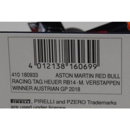 1:43 MINICHAMPS 410180933 Aston Martin Red Bull Racing TAG Heuer RB14 #33 model car