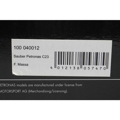 1:18 MINICHAMPS 100040012 Sauber Petronas C23 #12 F. Massa model car