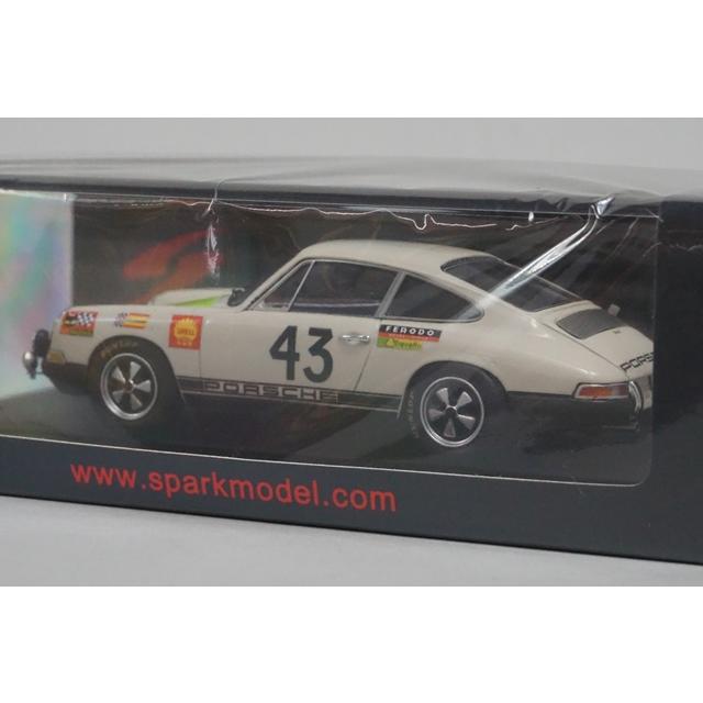S9738 Spark 1:43 Porsche 911T 12th Le Mans 24H 1968 J-P. Gaban - R. Vanderschrick #43 model car