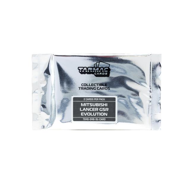 T64G-048-SL Tarmac Works 1:64 Mitsubishi Lancer GSR Evolution Silver with Tarmac Trading Cards