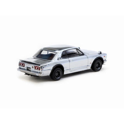 T64G-043-SC Tarmac Works 1:64 Nissan Skyline HT 2000GT-R Silver Chrome Special Edition