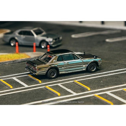 T64G-043-SC Tarmac Works 1:64 Nissan Skyline HT 2000GT-R Silver Chrome Special Edition