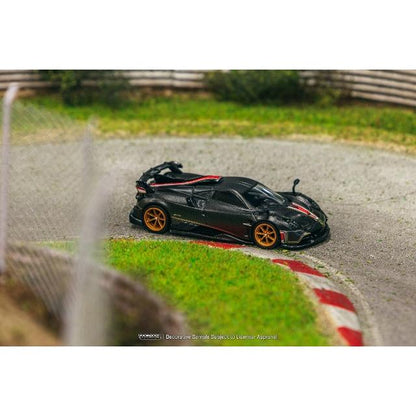 T64G-TL046-BCF Tarmac Works 1:64 Pagani Imola Matt Black Carbon Fiber