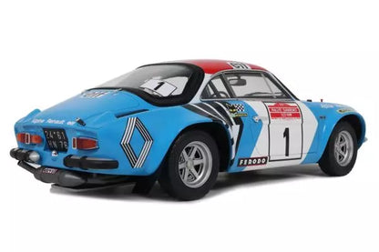 [ Back-order ] OttO OTMG096 1:12 Alpine A110 1800 Sanremo Rally 1973 #1 model car