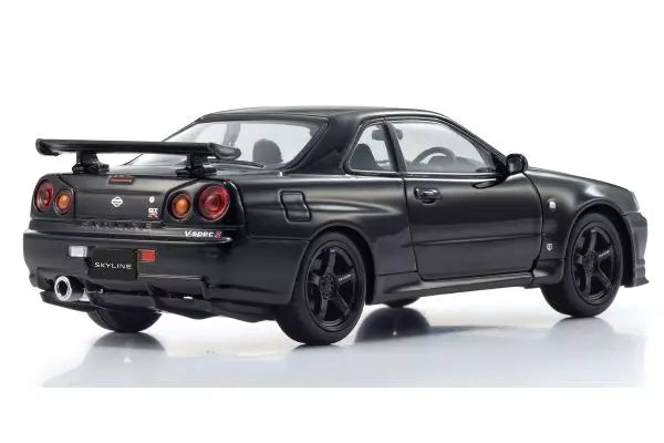 [ Back-order ] KYOSHO KS03936BK 1:43 Nissan Skyline GT-R:R34 V-Spec II Black model car