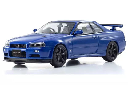 [ Back-order ] KYOSHO KS03936BL 1:43 Nissan Skyline GT-R R34 V-Spec II Blue model car