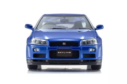 [ Back-order ] KYOSHO KS03936BL 1:43 Nissan Skyline GT-R R34 V-Spec II Blue model car