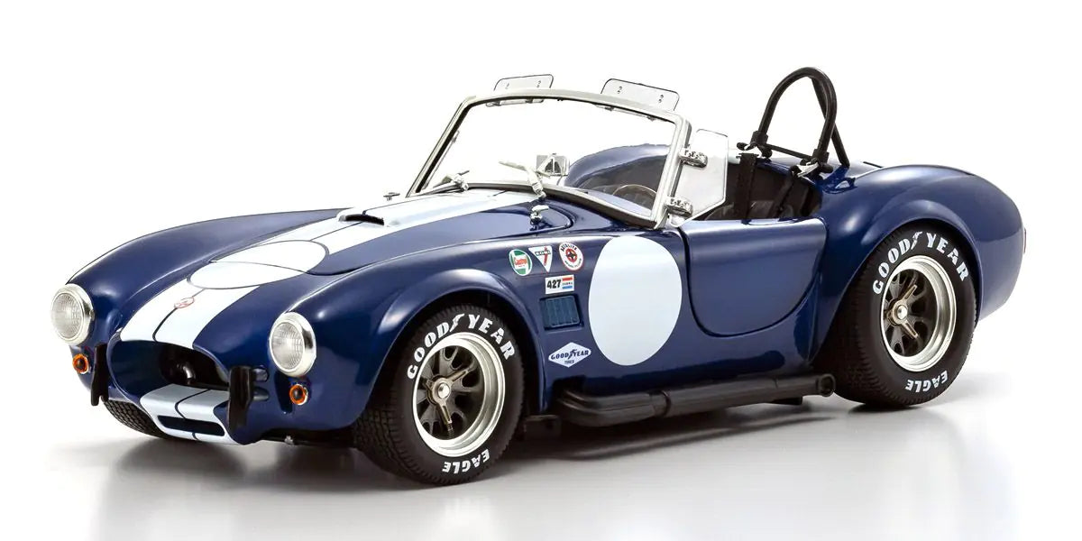 [ Back-order ] KYOSHO KS08048BLMW 1:18 Shelby Cobra 427S/C Blue Metallic White model car