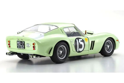 [ Back-order ] KYOSHO KS08438C 1:18 Ferrari 250GTO 1962 G. Wood #15 L. Green model car