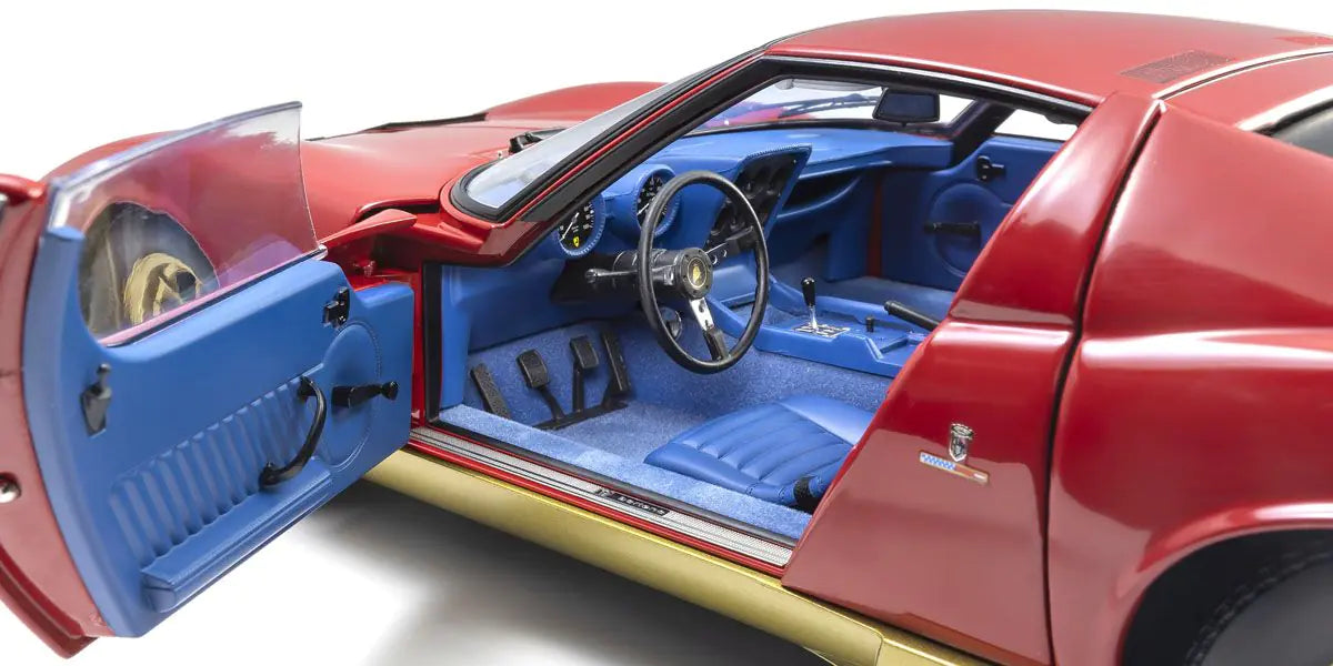 [ Back-order ] KYOSHO KS08621RBL 1:12 Lamborghini Miura P400 Red Blue Interior model car