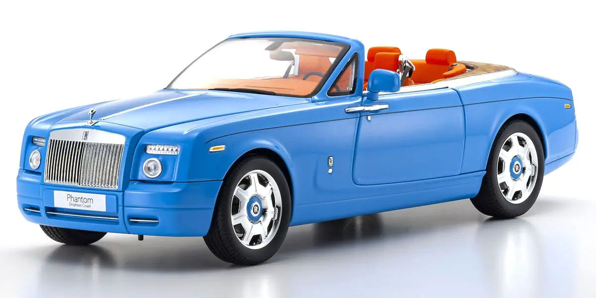 [ Back-order ] KYOSHO KS08871BL 1:18 Rolls-Royce Phantom Drophead Light Blue model car