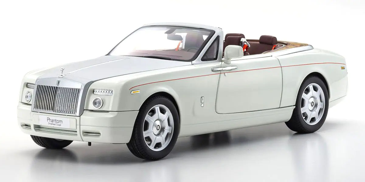[ Back-order ] KYOSHO KS08871EW2 1:18 Rolls-Royce Phantom Drophead E. White model car