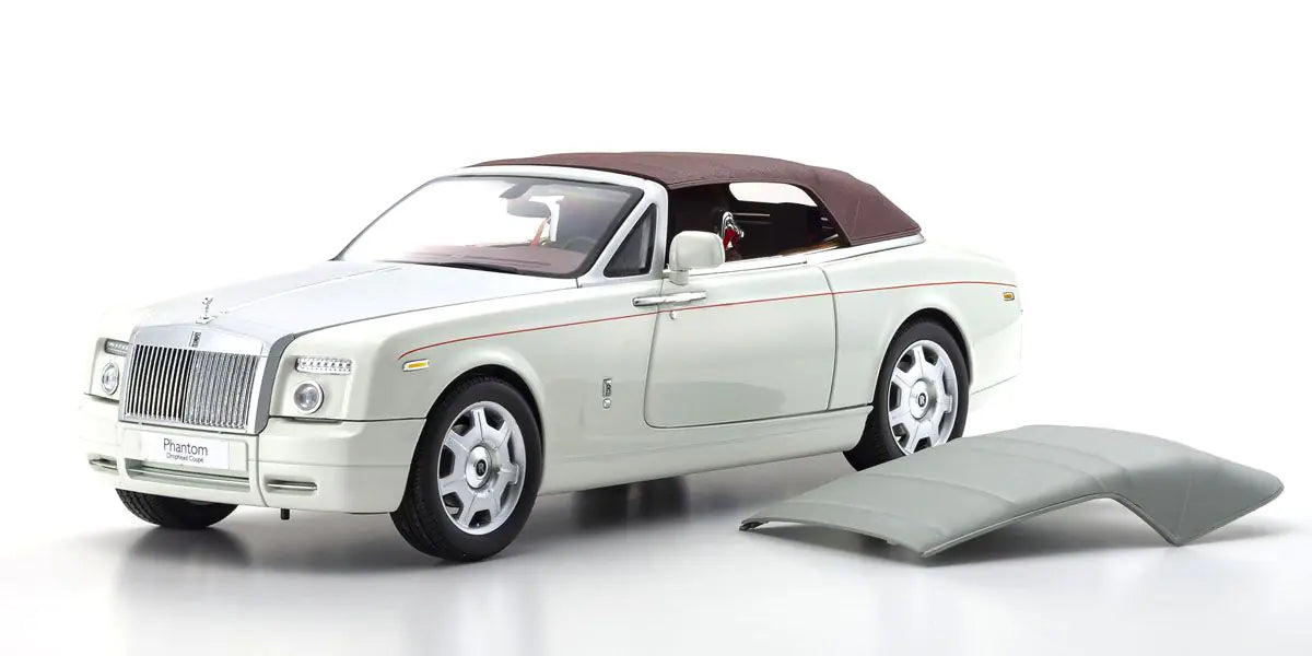 [ Back-order ] KYOSHO KS08871EW2 1:18 Rolls-Royce Phantom Drophead E. White model car