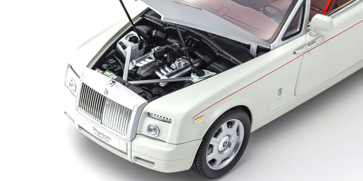 [ Back-order ] KYOSHO KS08871EW2 1:18 Rolls-Royce Phantom Drophead E. White model car