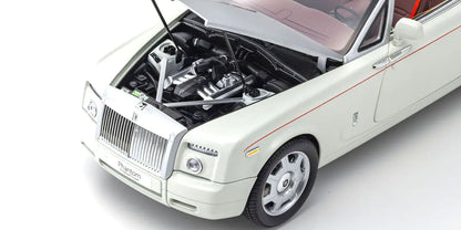[ Back-order ] KYOSHO KS08871EW2 1:18 Rolls-Royce Phantom Drophead E. White model car