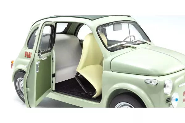 [ Back-order ] KYOSHO KS08966ALG 1:18 Fiat Nuova 500 Abarth Green Clear model car