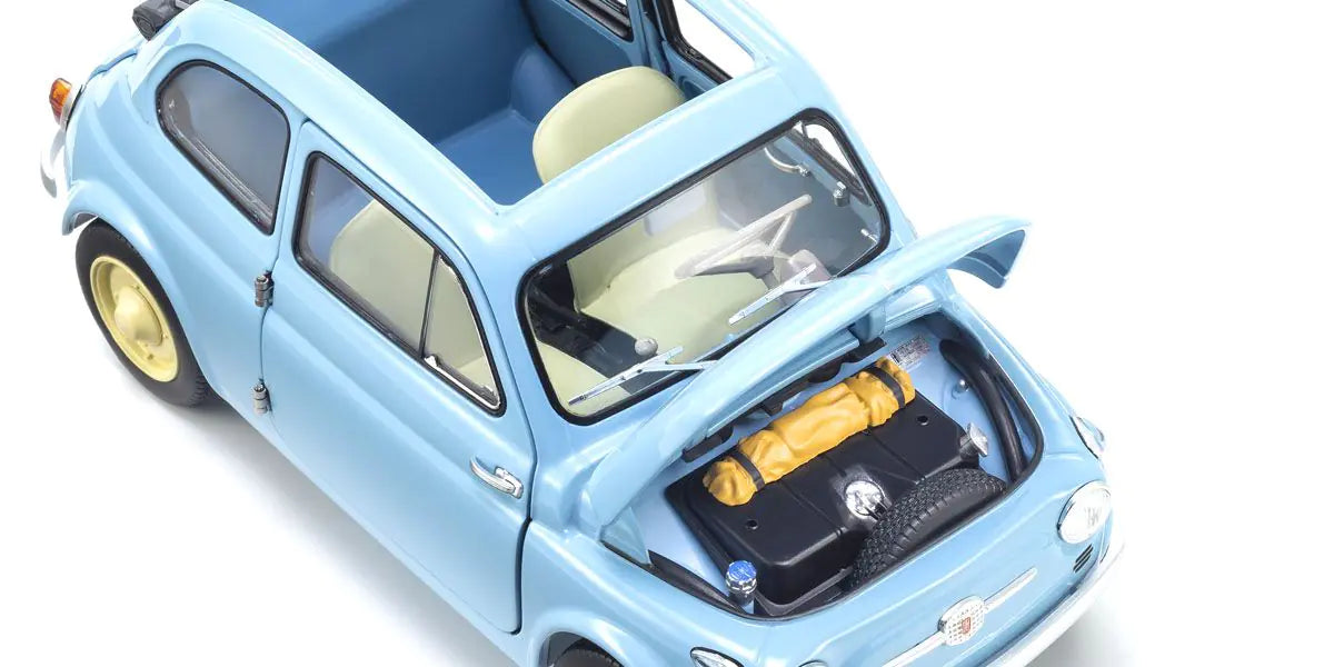 [ Back-order ] KYOSHO KS08966LB 1:18 Fiat Nuova 500 Celestial Blue Diecast model car
