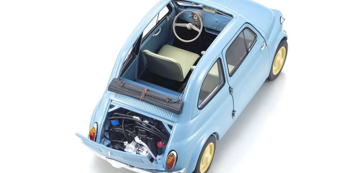 [ Back-order ] KYOSHO KS08966LB 1:18 Fiat Nuova 500 Celestial Blue Diecast model car