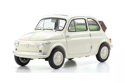 [ Back-order ] KYOSHO KS08966WA 1:18 Fiat Nuova 500 with Accessories Ivory model car