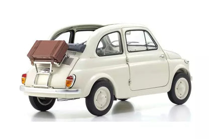 [ Back-order ] KYOSHO KS08966WA 1:18 Fiat Nuova 500 with Accessories Ivory model car