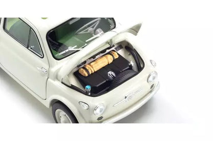 [ Back-order ] KYOSHO KS08966WA 1:18 Fiat Nuova 500 with Accessories Ivory model car