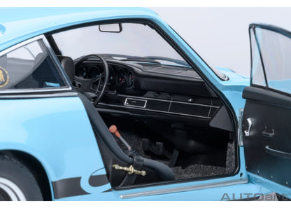 [ Back-order ] 78032 AUTOart 1:18 Porsche 911 Carrera 2.7 RS Gulf Blue Black Stripes model car