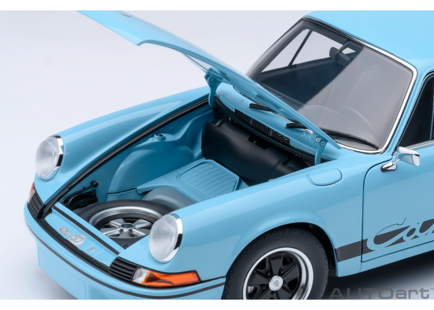 [ Back-order ] 78032 AUTOart 1:18 Porsche 911 Carrera 2.7 RS Gulf Blue Black Stripes model car