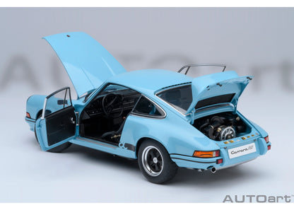 [ Back-order ] 78032 AUTOart 1:18 Porsche 911 Carrera 2.7 RS Gulf Blue Black Stripes model car