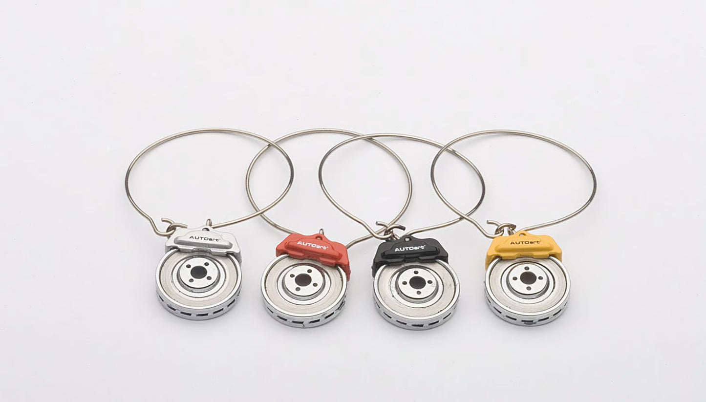 [ Back-order ] AUTOart 40332 Brake disc wine glass charm set of 4 colors Silver Red Yellow Black