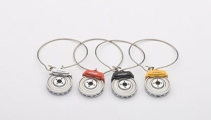 [ Back-order ] AUTOart 40332 Brake disc wine glass charm set of 4 colors Silver Red Yellow Black