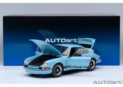 [ Back-order ] 78032 AUTOart 1:18 Porsche 911 Carrera 2.7 RS Gulf Blue Black Stripes model car