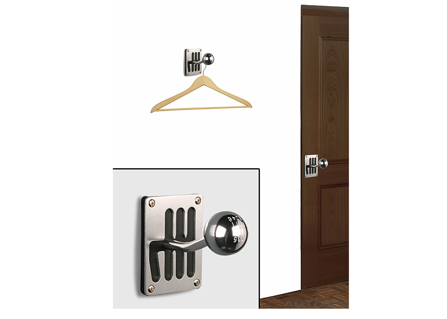 [ Back-order ] AUTOart 40202 6-SP aluminum gear shift knob door handle close hanger