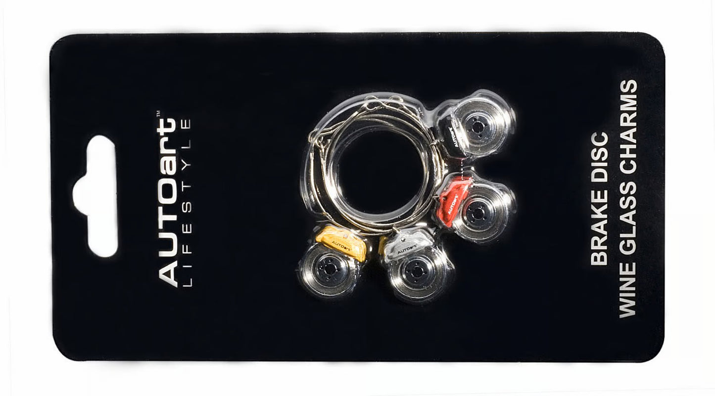 [ Back-order ] AUTOart 40332 Brake disc wine glass charm set of 4 colors Silver Red Yellow Black