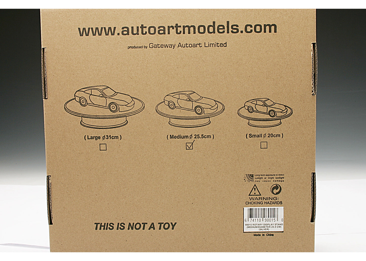 [ Back-order ] AUTOart 98015 Rotary Display Stand Medium 25.5cm diameter Silver