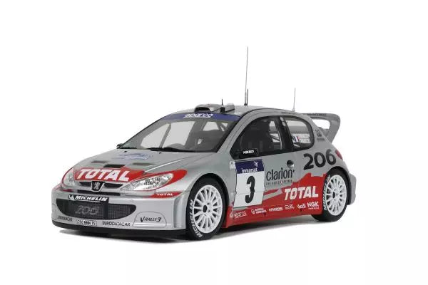 [ Back-order ] OttO OTM1085 1:18 Peugeot 206 WRC Tour de Corse 2002 #3 model car