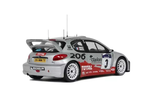 [ Back-order ] OttO OTM1085 1:18 Peugeot 206 WRC Tour de Corse 2002 #3 model car