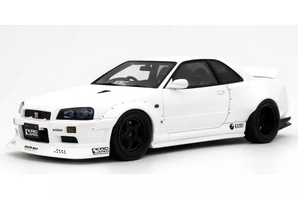 [ Back-order ] OttO OTM1135 1:18 Nissan Skyline GT-R BNR34 KRC2019 White model car