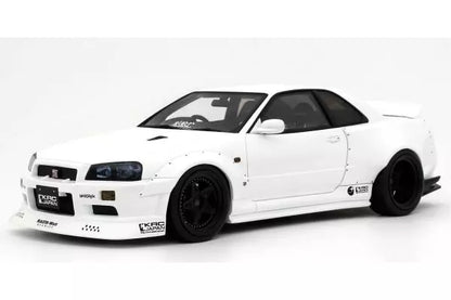 [ Back-order ] OttO OTM1135 1:18 Nissan Skyline GT-R BNR34 KRC2019 White model car