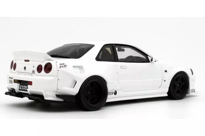 [ Back-order ] OttO OTM1135 1:18 Nissan Skyline GT-R BNR34 KRC2019 White model car