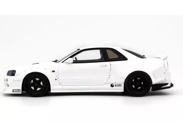 [ Back-order ] OttO OTM1135 1:18 Nissan Skyline GT-R BNR34 KRC2019 White model car