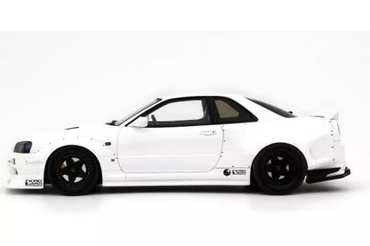 [ Back-order ] OttO OTM1135 1:18 Nissan Skyline GT-R BNR34 KRC2019 White model car
